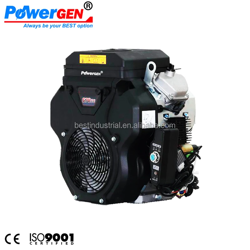 Best Seller!!! POWERGEN  OHV Horizontal Shaft 20HP V Twin 2 Cylinder Air Cooled Gasoline Engine