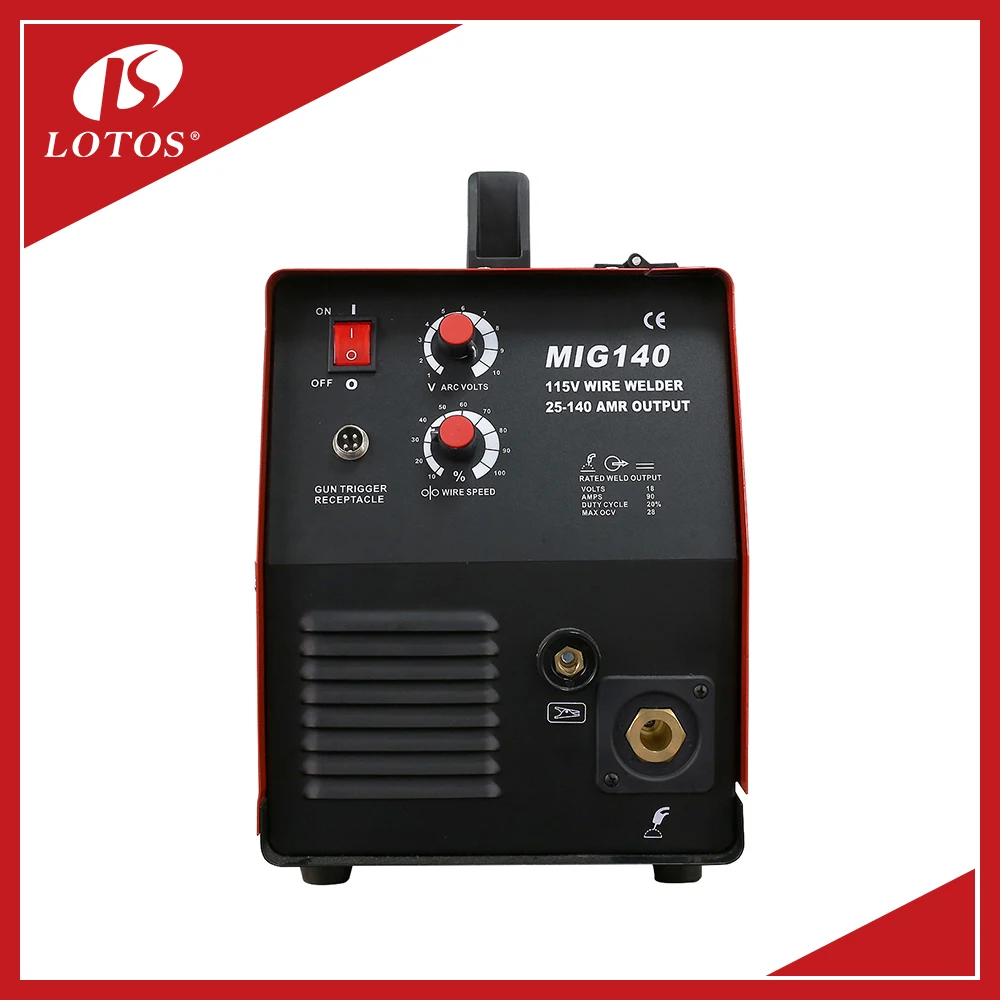 LOTOS MIG140 MOSFET welding machine DC inverter 110v 140A Welding mig aluminum mig welder plasma cutter combo