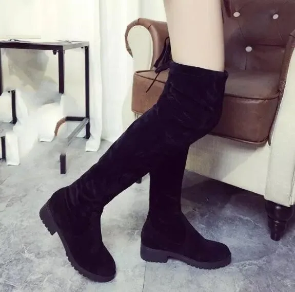cy30639a wholesale china women flat long knee boots