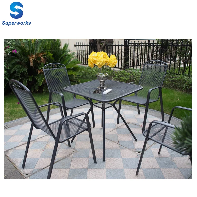 new design luxury designs garden use metal table and chair