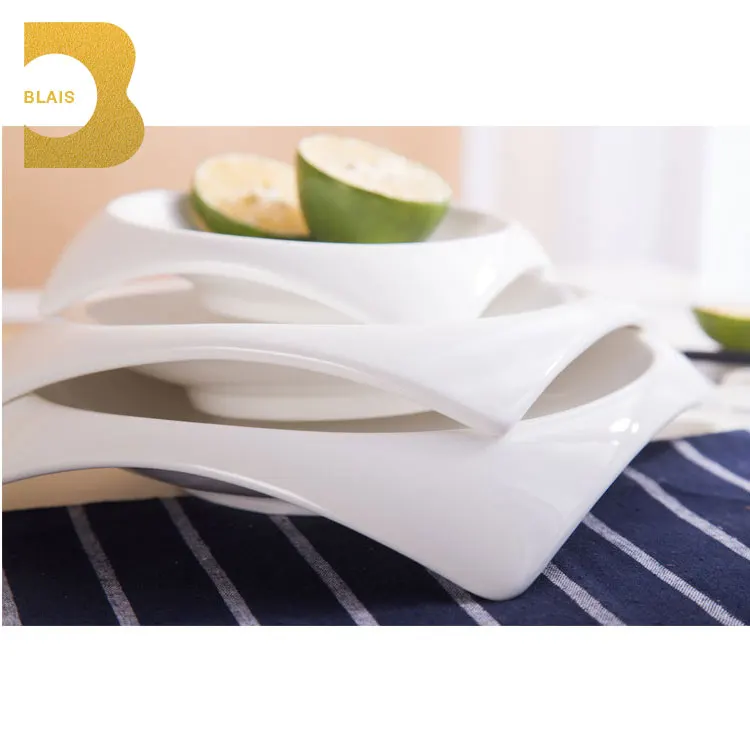 10.5 inch for hotel and restaurant and home bone china salad/ soup square plate