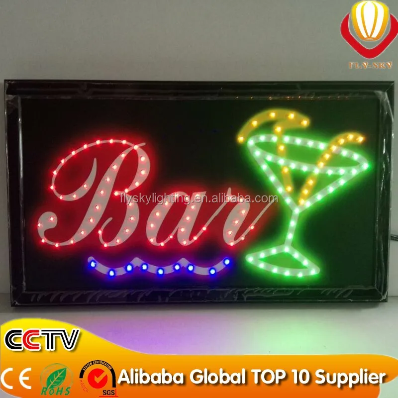 express animated neon sign board custom made flashing led pizza sign with ON/OFF switch factory direct