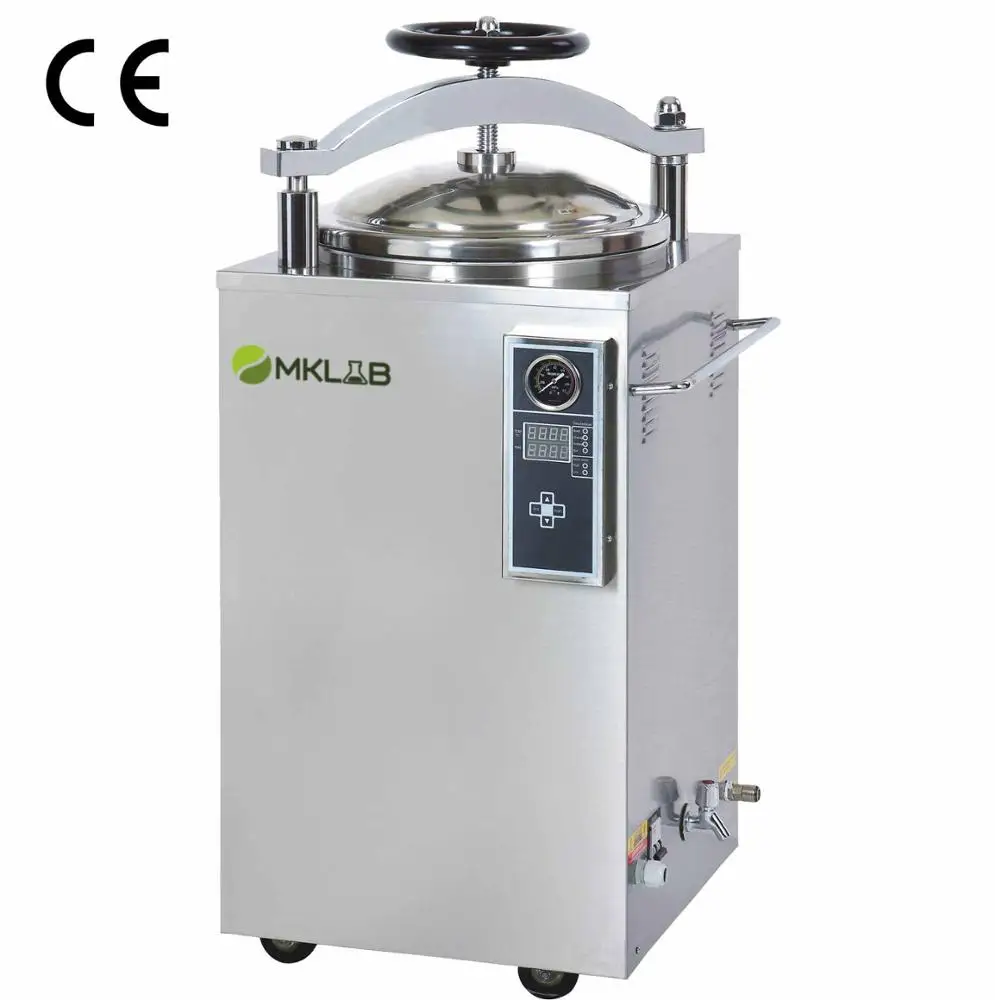 
MKLAB 35L CE Semi-Auto Vertical Autoclave Semi Auto Vertical Sterilizer with Hand-Wheel Door 