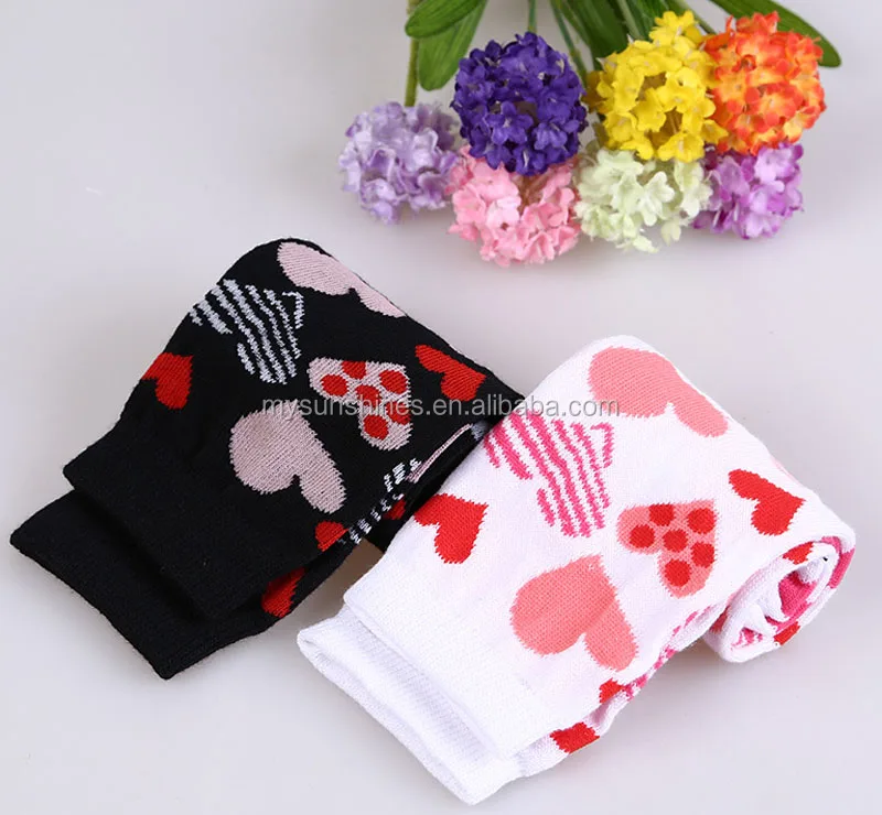 Fashion Valentine Baby Leg warmer Pink Black Toddle Leg warmers Heart Printed Infant Leg warmer For Baby Girls Boys