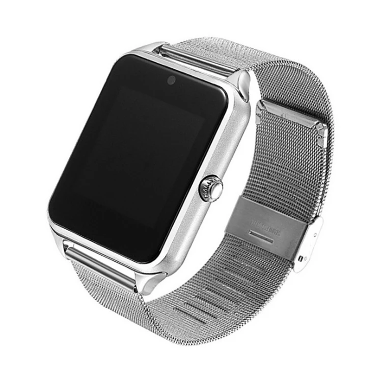 Cheap z60 smart watch stainless steel touch screen with camera sim card