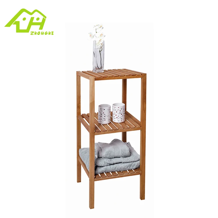 3 layers bathroom corner storage wooden shoe rack bracket wholesale