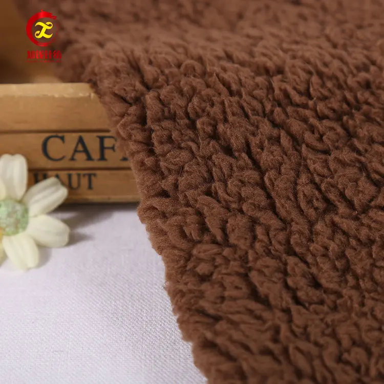 High quality shu velveteen sherpa fleece textile fabric for garment