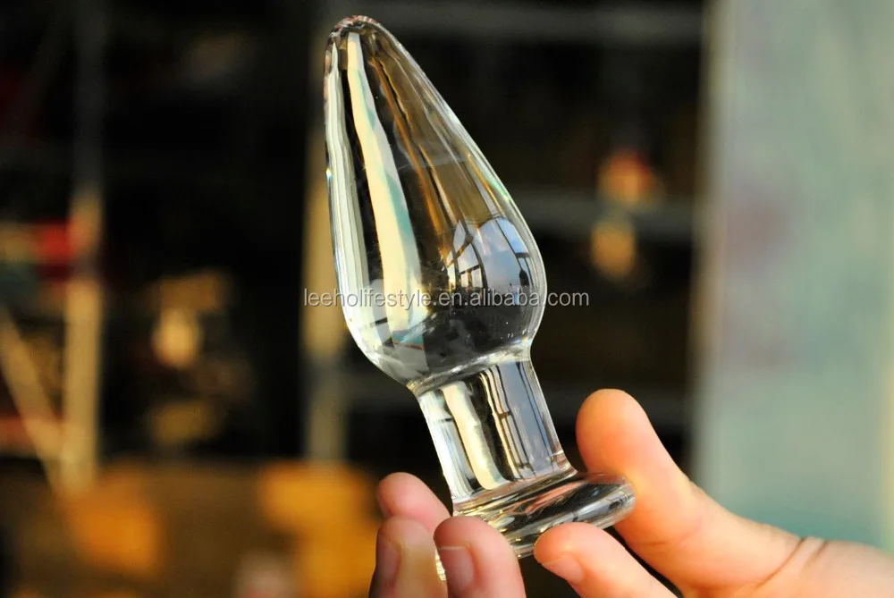38mm glass butt plug anal dildo bead crystal ball fake male penis