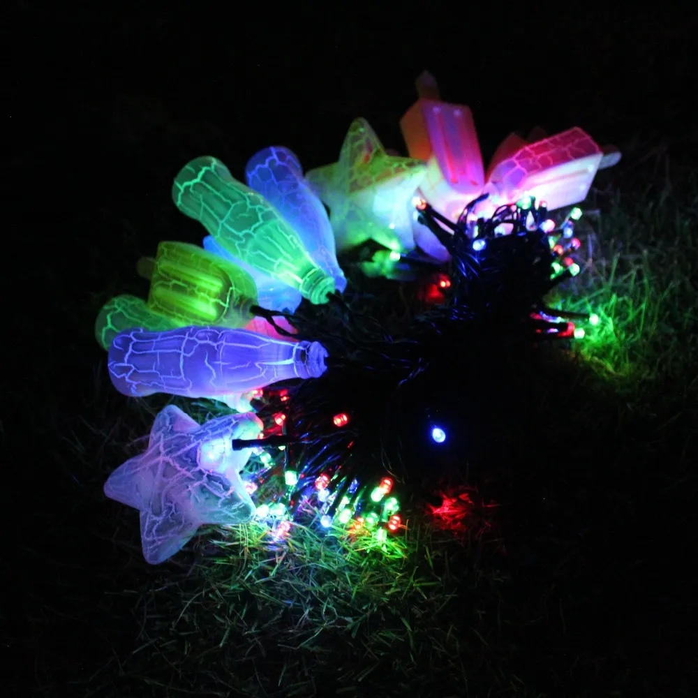 
 Уличная светодиодная гирлянда для сада, праздничное Рождественское украшение, светящаяся гирлянда для мороженого с трещинами  