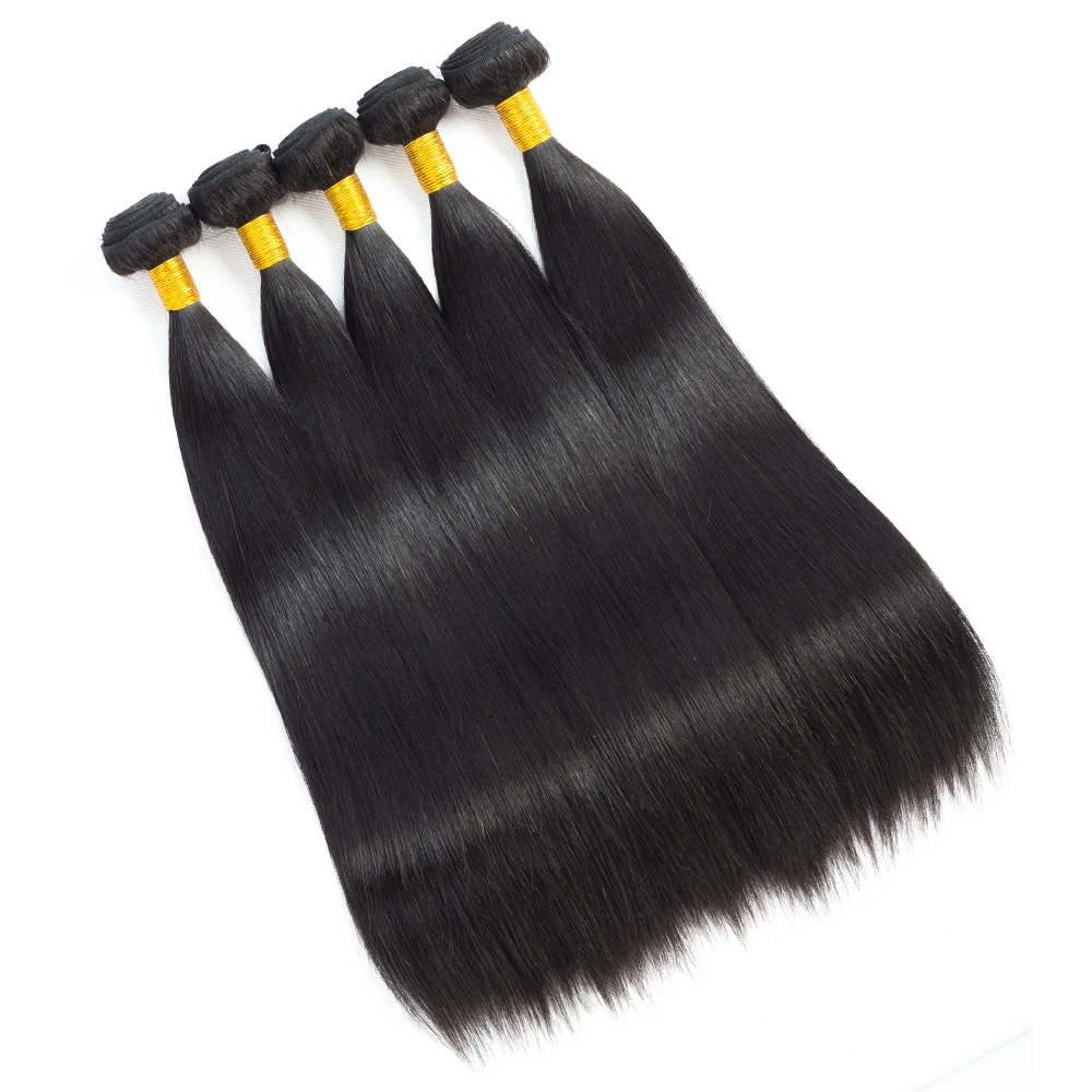 Brazilian Straight Hair Weave Bundles 100% Human Hair Bundles 1/3/4PCS Natural Color 8-30 inch Non Remy Hair Extensions