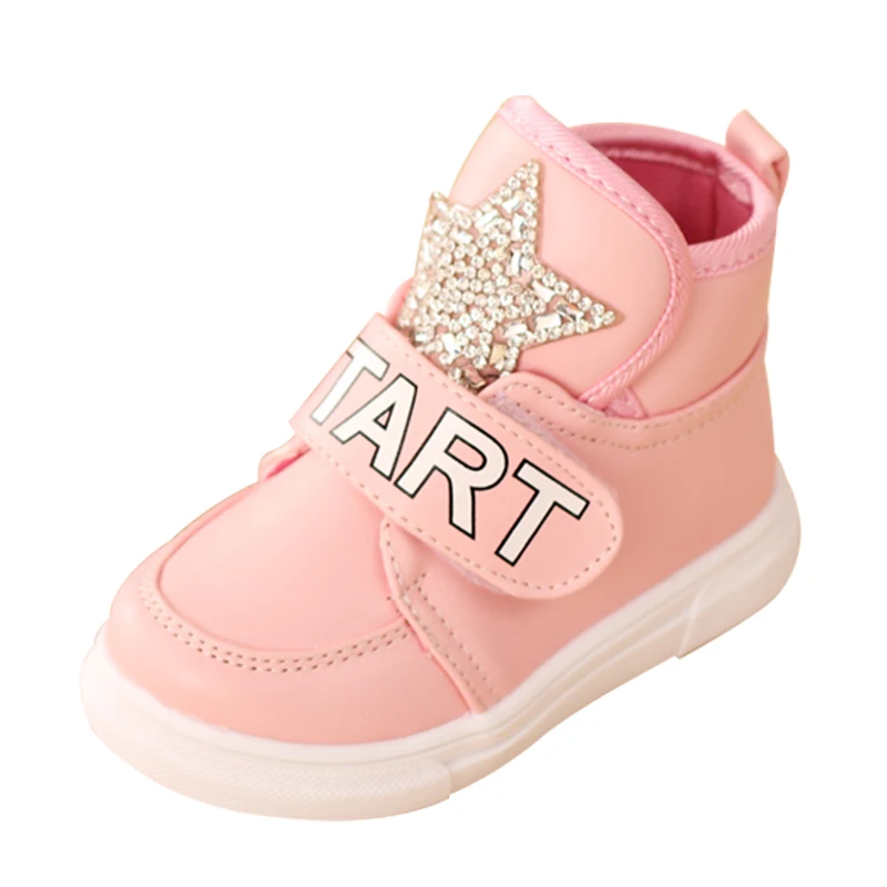 2015 autumn and winter children s shoes Boys Girls cute rhinestone sneakers casual shoes fluorescent color