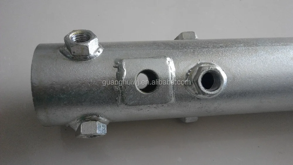 Galvanized ground screw pole post anchor for solar project