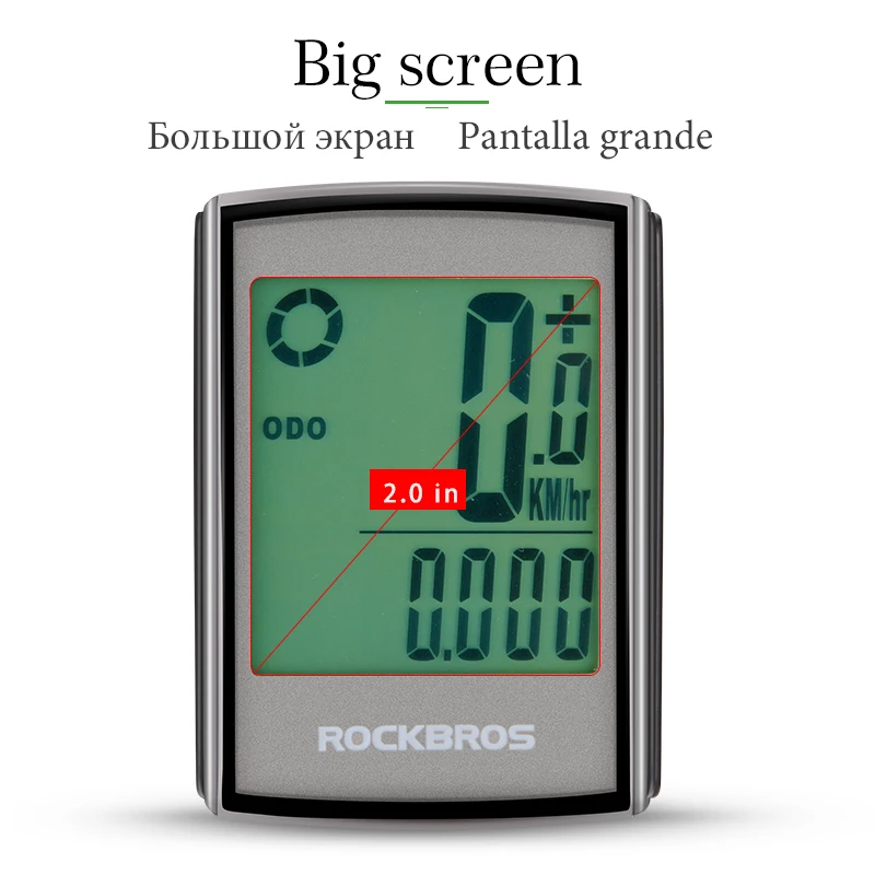 ROCKBROS 18f Waterproof Bicycle Computer Speedometer LCD Backlight Stopwatch Wireless MTB Road Bike Cycling Speedometer Odometer