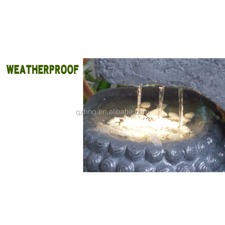 fiberglass buddha statue led light outdoor water fountain