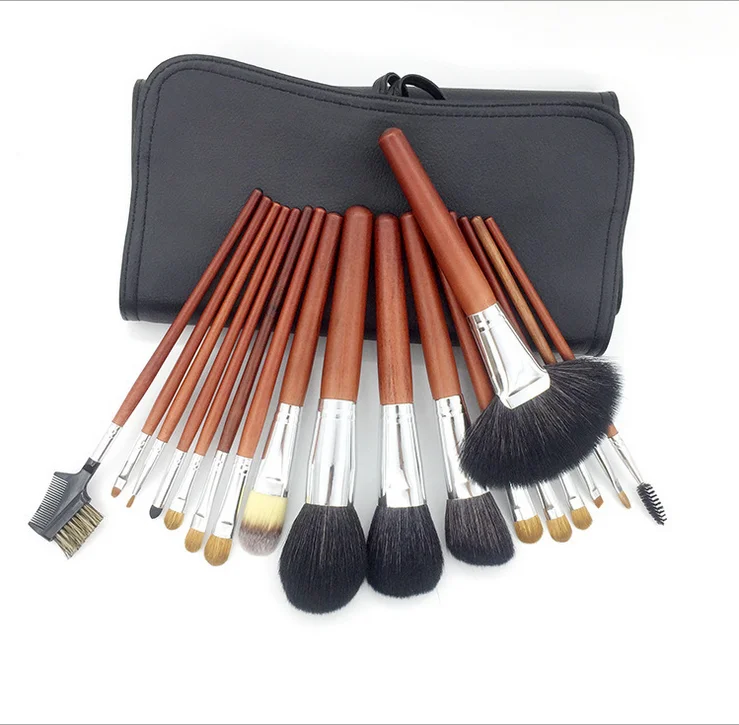 8 pcs  makeup brushes private label Copy annatto  wood Handle  Copper  ferrule High-end special makeup brush