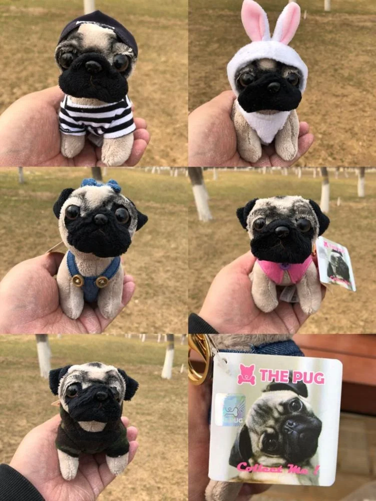 
wholesale puppy keychain mini plush dog shaped animal keychain 