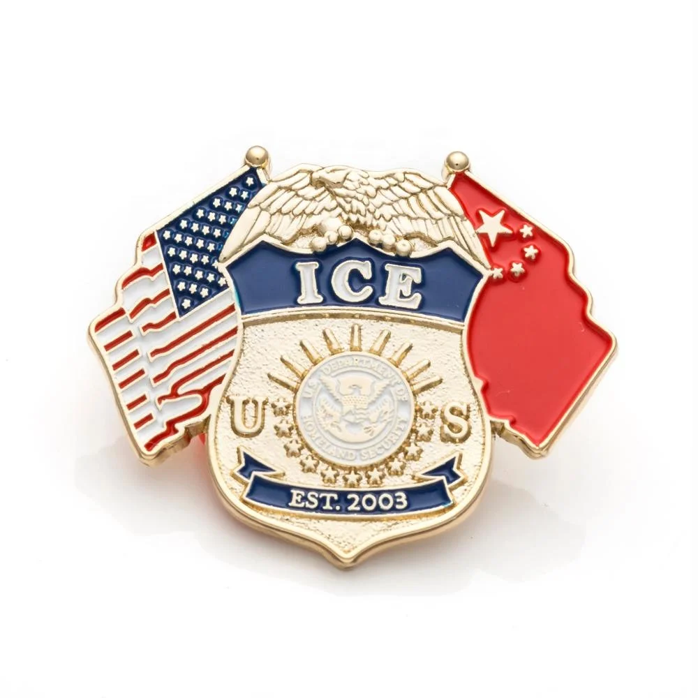 New products high quality custom animal cartoon cute glitter rainbow rose gold hard 3d enamel pin