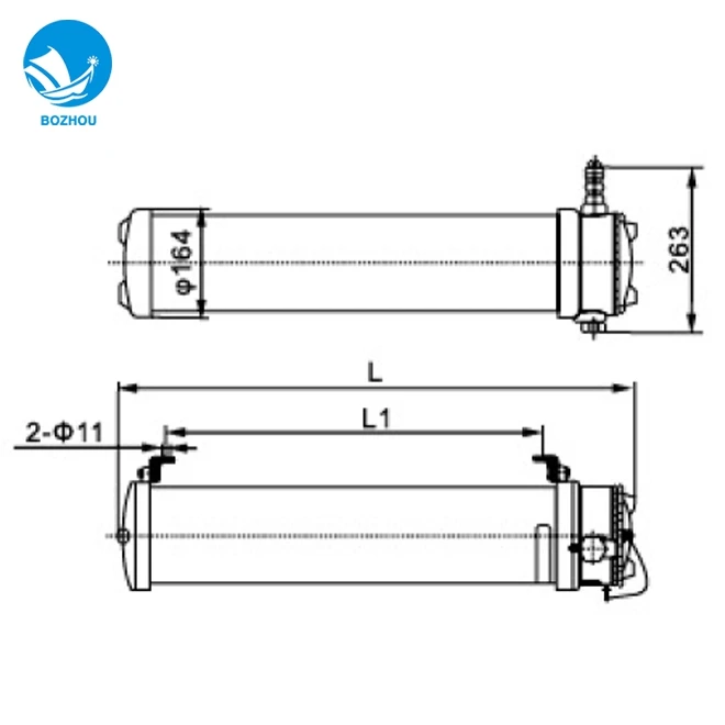 Aluminum 2x20w marine explosion proof fluorescent lamp CFY20-2