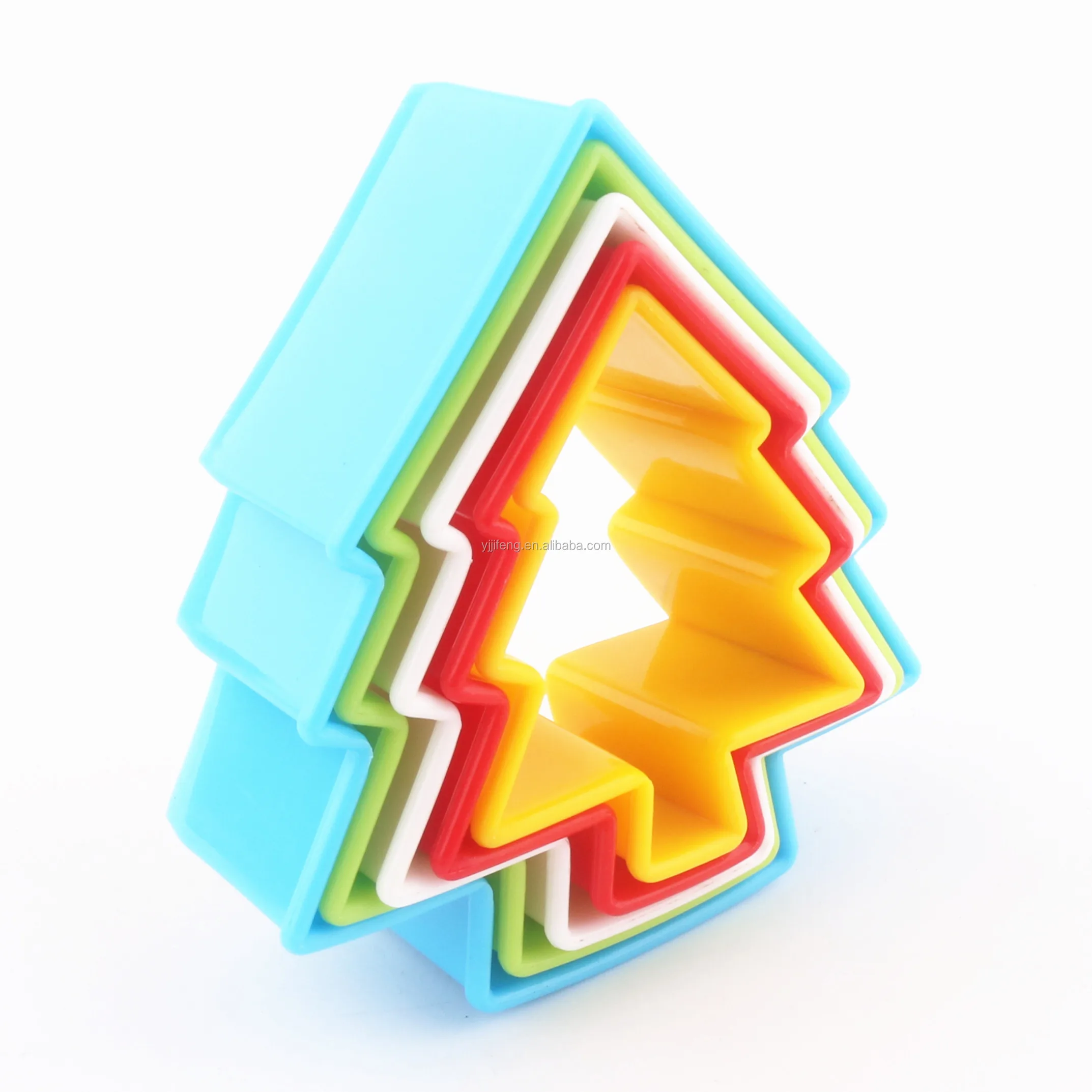 
Factory supplier wholesale kids plastic wholesale christmas tree cookie cutter set 