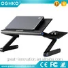 Portable Aluminum Folding Notebook Desk with USB Fan and Adjustable Height Mouse Pad Cool Surface Home Laptop Table