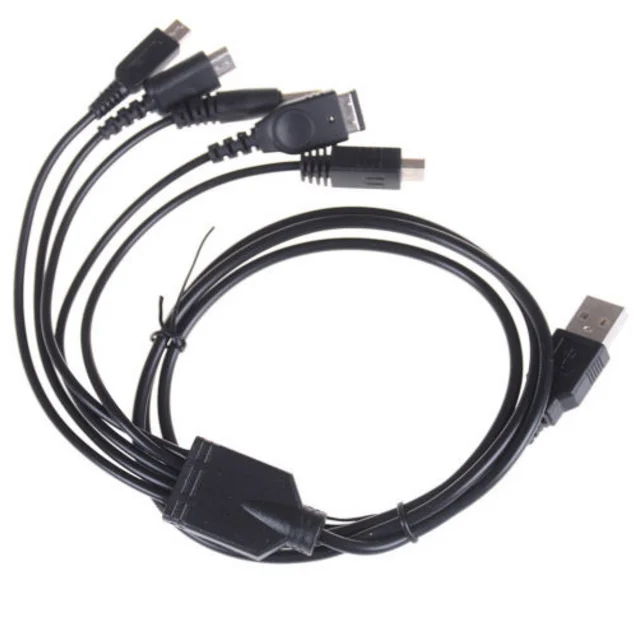 5in1  USB  Charging Cable for Nintendo Wii U 3DS NDSi XL Dsi PSP 3000 GBA