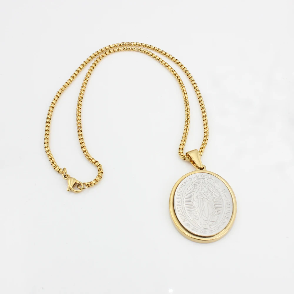 Stainless Steel Gold Filled Jesus Piece Style Bling Iced Out Jesus Christ Charm Religion Pendant Necklaces For Men