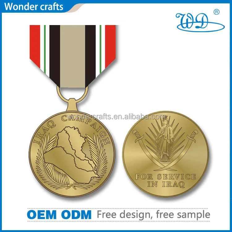 custom commemorative polished laser engraving antique gold bronze double plating iron brass zinc alloy nato medal with ribbon