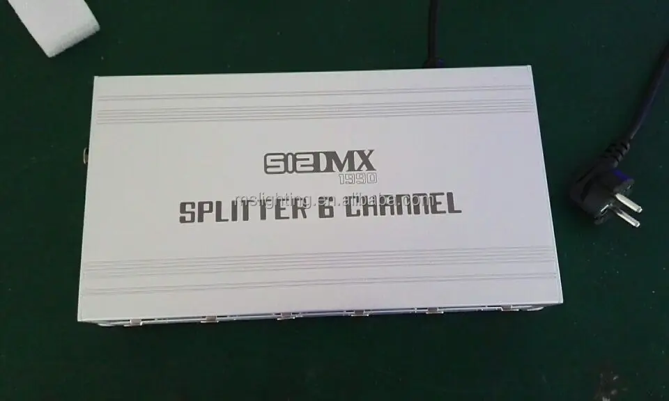 2CH inputs to 6CH outputs 3pin 5pin DMX In/Out 6CH DMX Distributor DMX Splitter