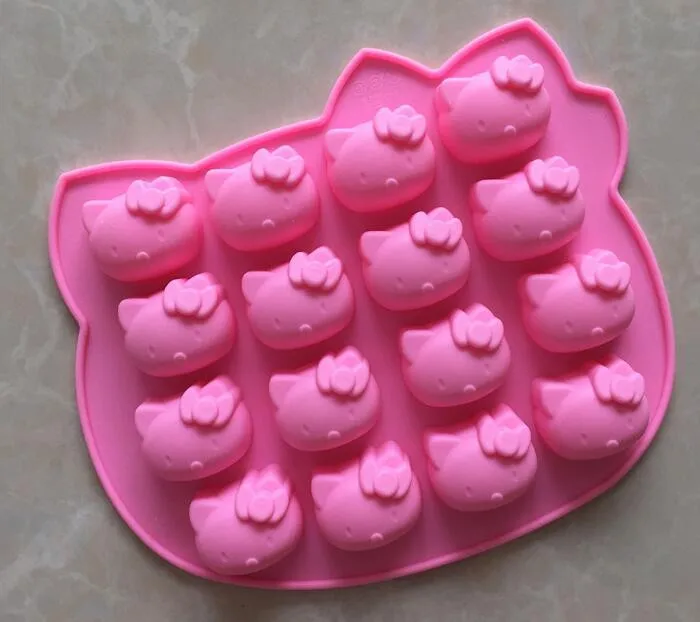 Food grade chocolate candy mold Amazon wholesale chocolate making 16 cavity silicone kitty wholesale