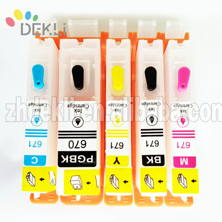 5 Color CISS Ink Cartridge for Canon TS9060 TS8060 TS6060 Printer with Permanent reset chip