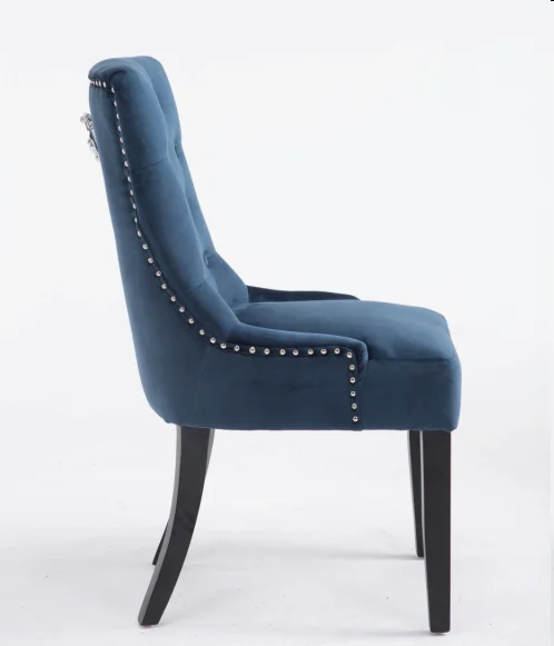 
Wood and fabric Lion Head Chair 