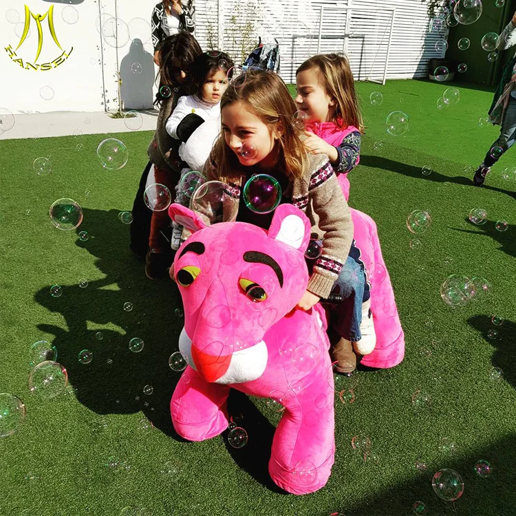 Hansel kids battery operated plush toy car ride on furry animal toys electric ride on animal toy