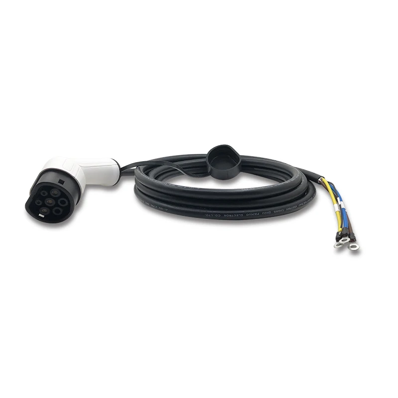IEC 62196 Type 2 plug with open end cable for electric car