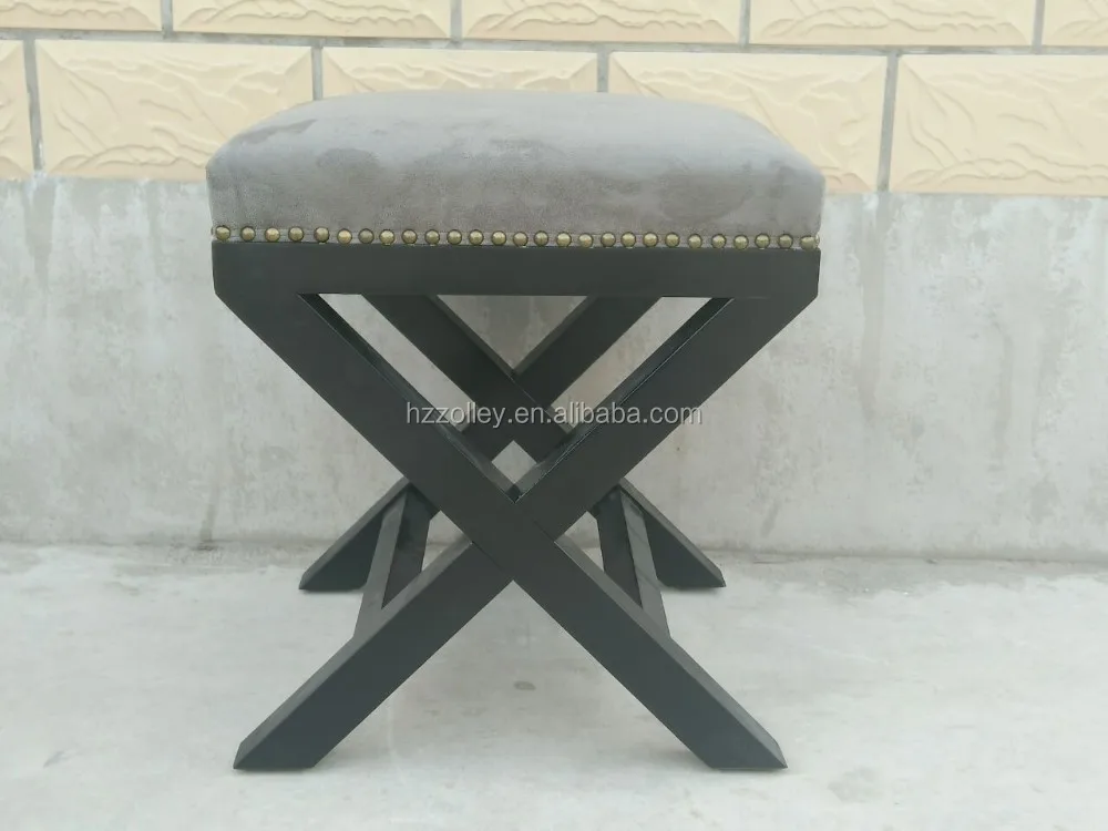 Luxury wholesale fabric stools cheap storage stool cheap wood stools