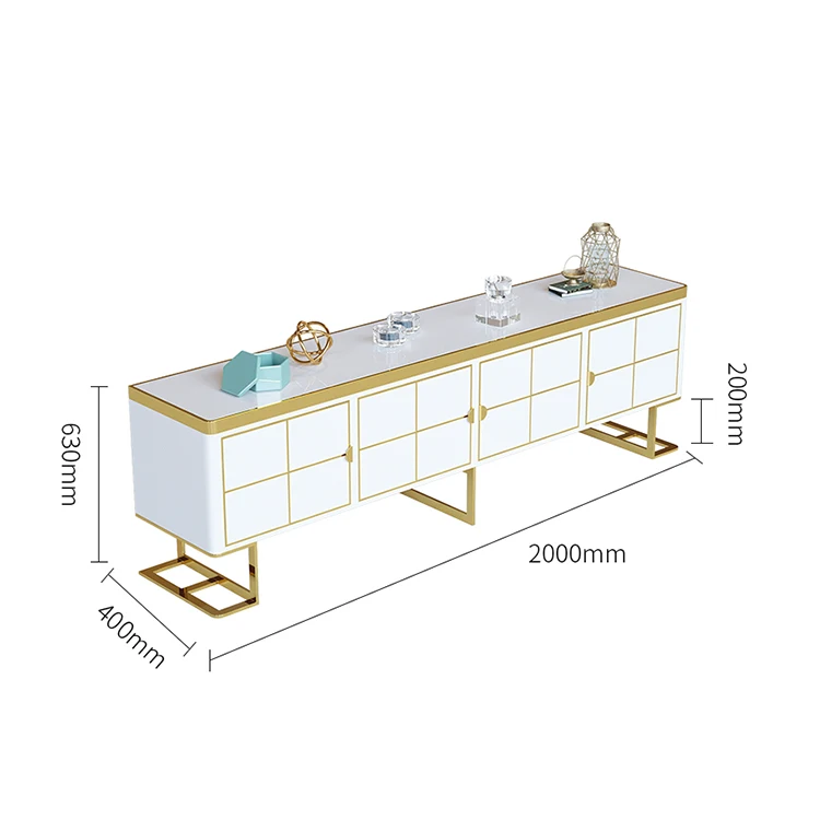 
Modern Luxury Design Villa Living Room TV Cabinet 