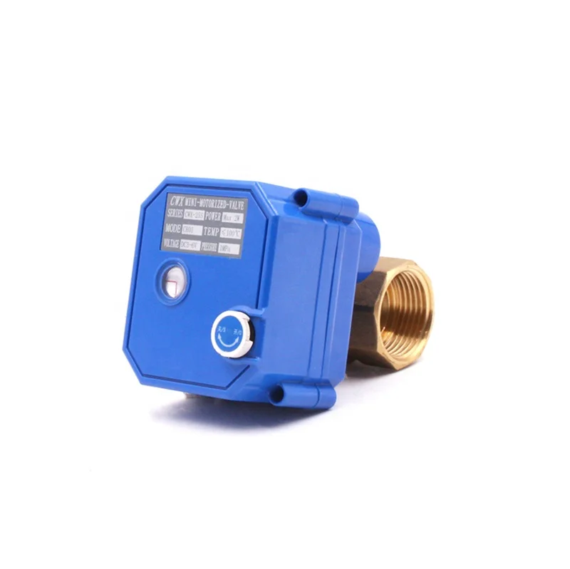 CE Certificated Flow Control Valve CWX  Mini Electric Actuator Water Control Valve 3v 5v 6v 12v 24v 110v 220v DN15 DN20 DN25
