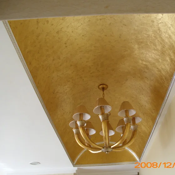 Gold leaf flakes Sheets Color 2.5 large fragment gold leaf copper foil flakes decorating Art Crafts Material Gilding 120 g / CTN