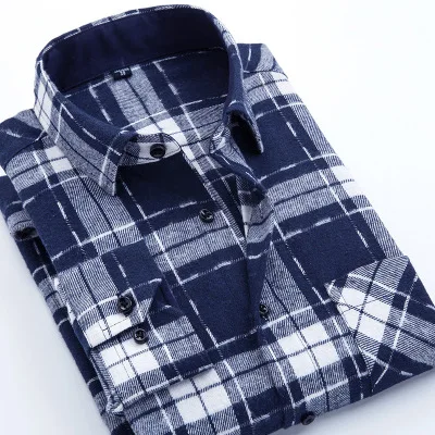 Oemtailor Fashion Casual Mens Plaid Flannel Shirt for Wholesale Custom Logo Flannel Fabric Woven Long Sleeve Printed for Winter