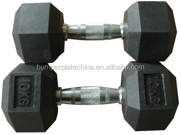 black rubber dumbbell