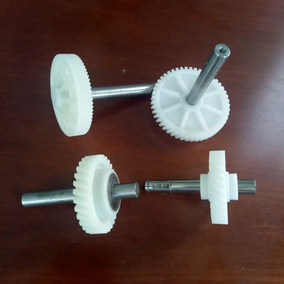 OEM hign precision plastic gear and steel worm gear axle shaft