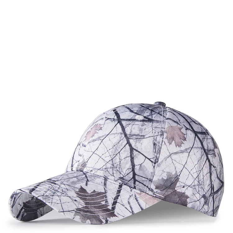 Sports caps Outdoor the jungle sniper white camo printed maple leaf camouflage  cap