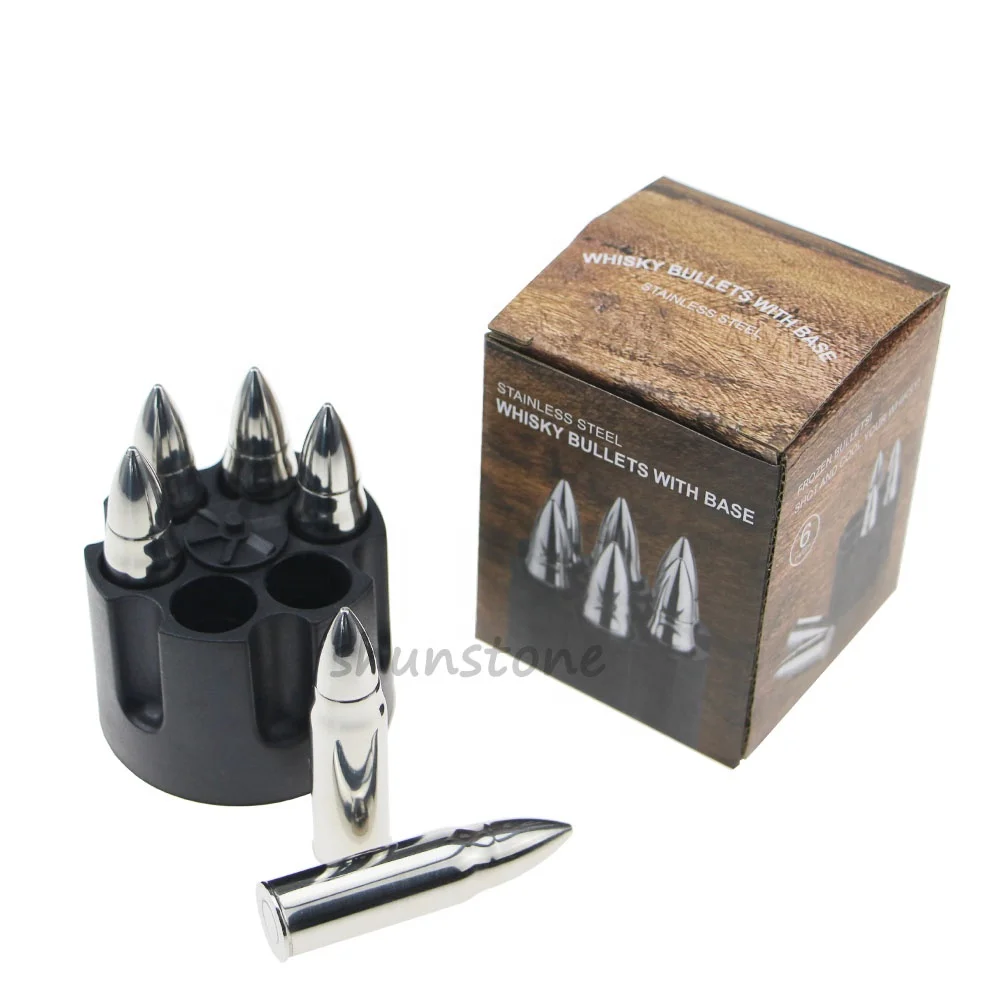 
Best Selling Hot Chinese Products Bullet Whiskey Stones Gold Stainless Steel Mycricket Cube Shape Reusable Amazon Top Seller 