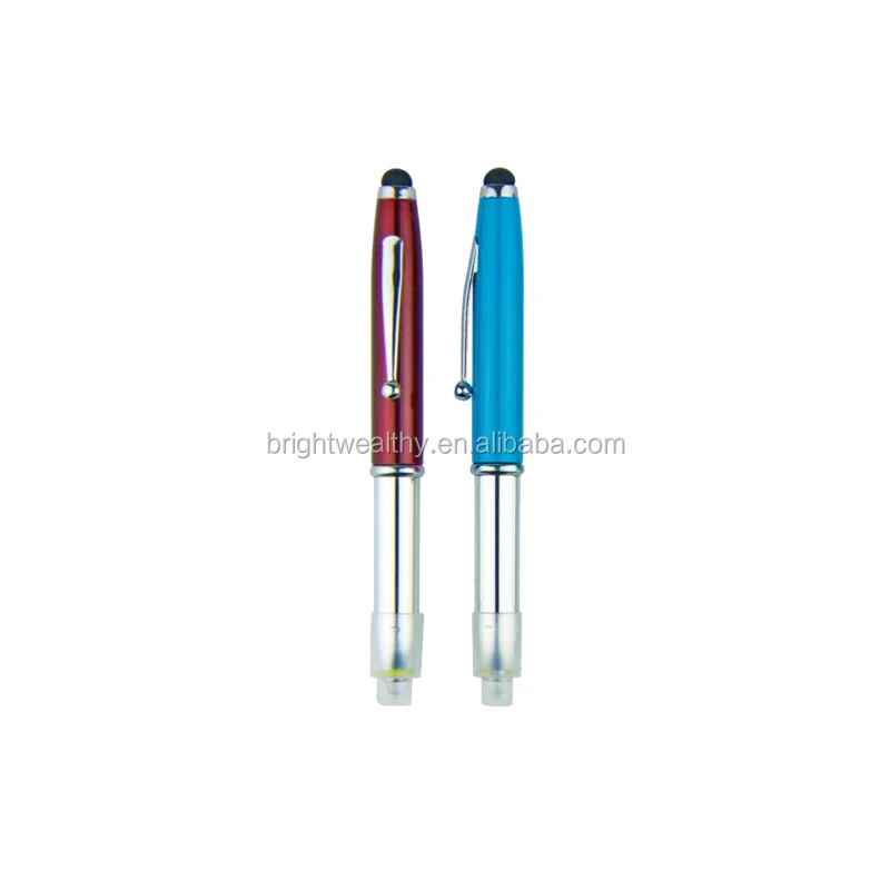 Original factory multi-function full color metal LED stylus light up pen