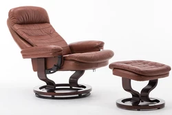 Mid Century  Lounge Chair with footstool living room relax recliner chairs
