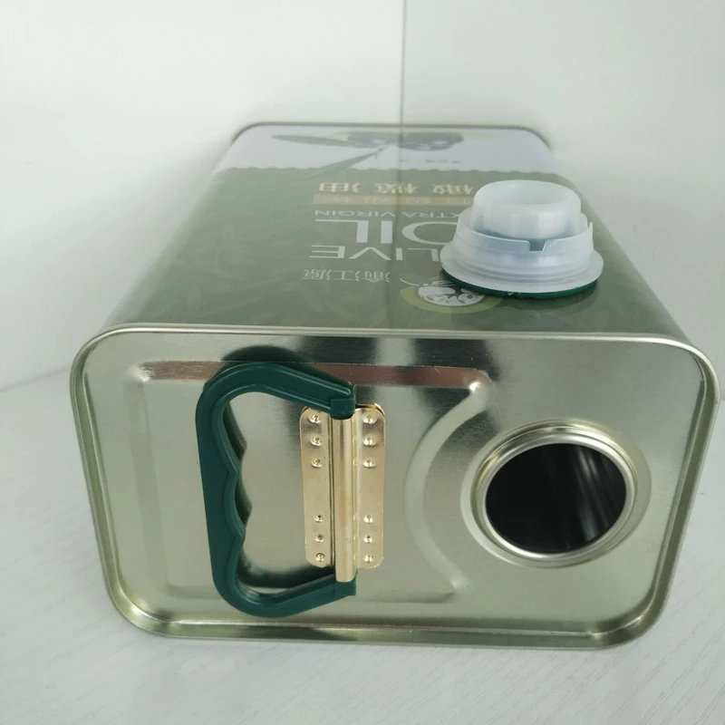 Пустые Квадратные Металлические Банки для масла для консервирования, продажа 2-литровых жестяных банок для оливкового масла