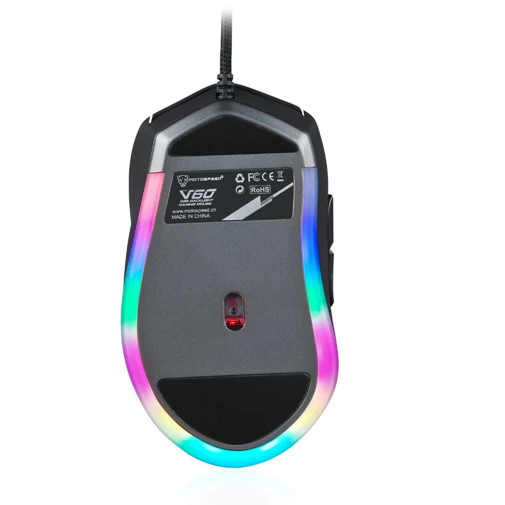 Motospeed OEM V60 Driver USB RGB 7D Optical Gaming Mouse,Macro,Custom Logo