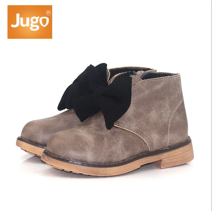 Горячая Распродажа, новые зимние теплые Нескользящие утепленные мартинсы для девочек с бантом