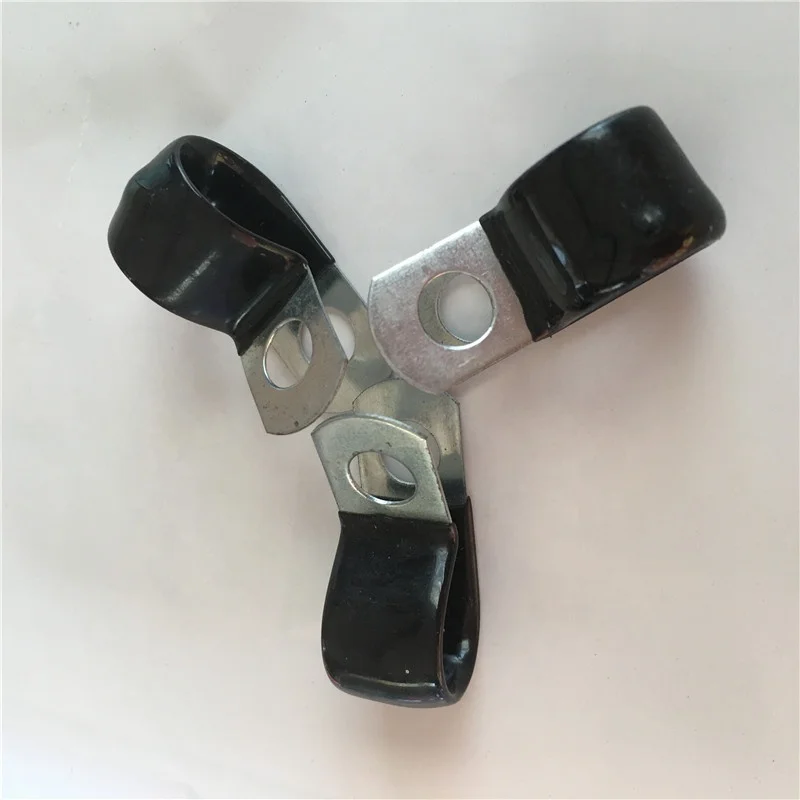 stainless steel p clips 6 mm rubber lined coated black tube clips p clip steel