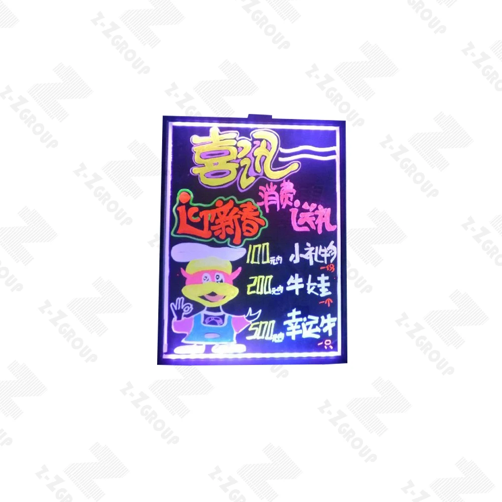 LED Fluorescent LED Writing Board Manufacturer Illuminated Colored Marker RGB Flash Lighting Board SMD5050 Advertising Display