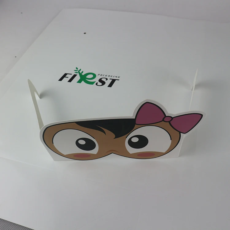  Custom size funny paper glasses kids party